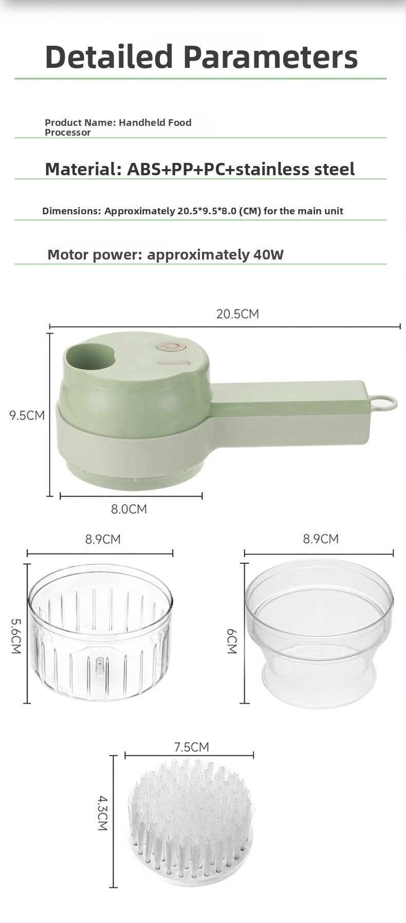 Electric Vegetable Chopper &amp; Garlic Grinder