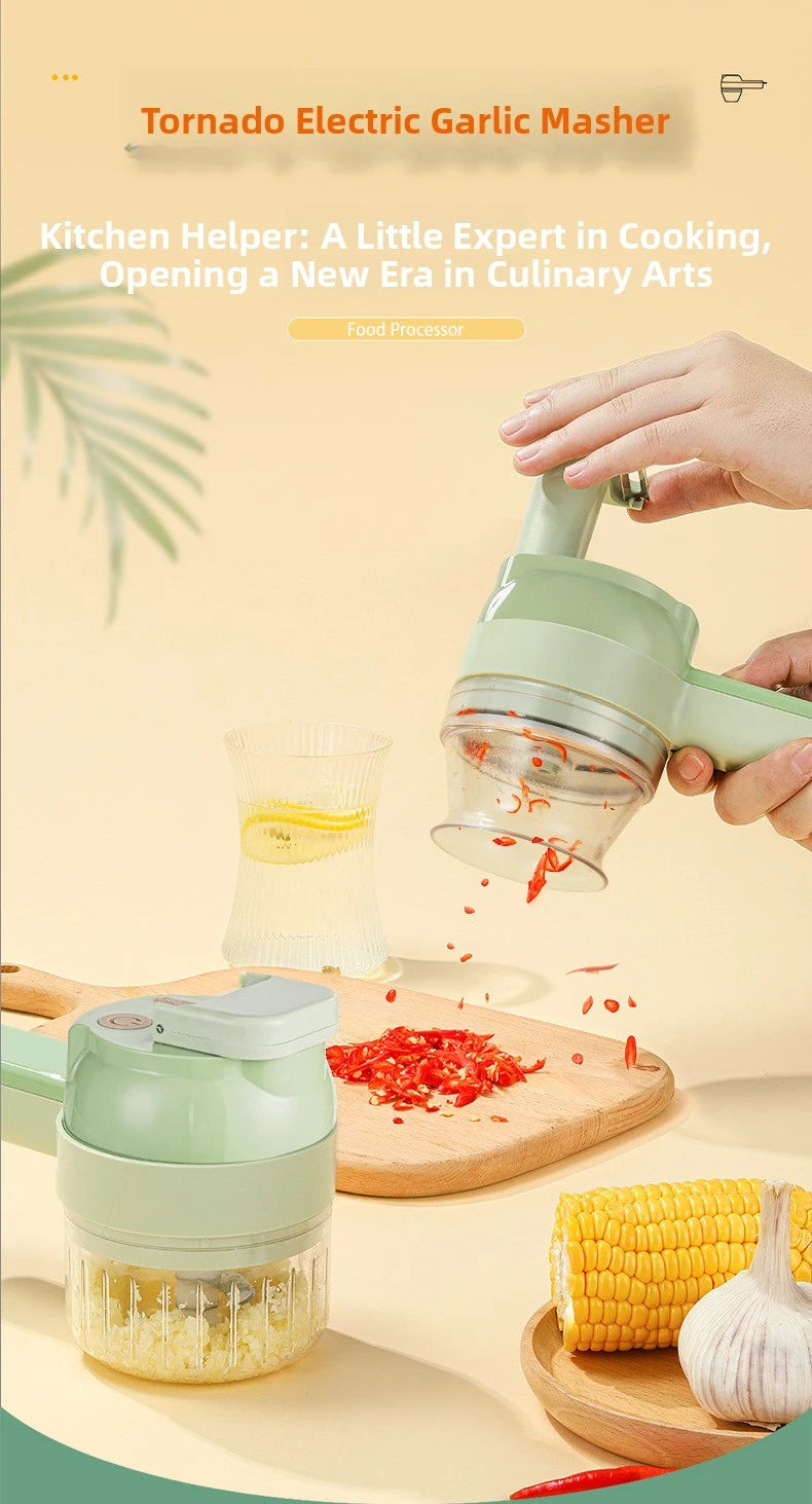 Electric Vegetable Chopper &amp; Garlic Grinder